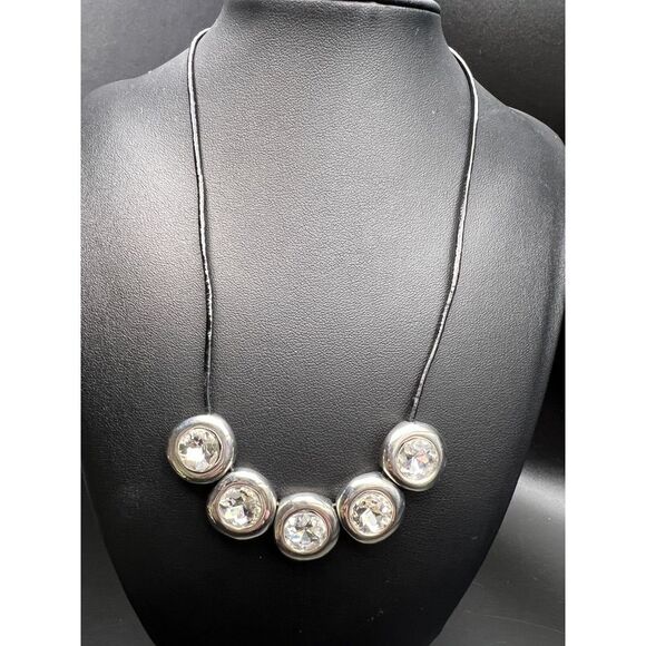 Chico's Crystal Circle Necklace - Picture 1 of 5